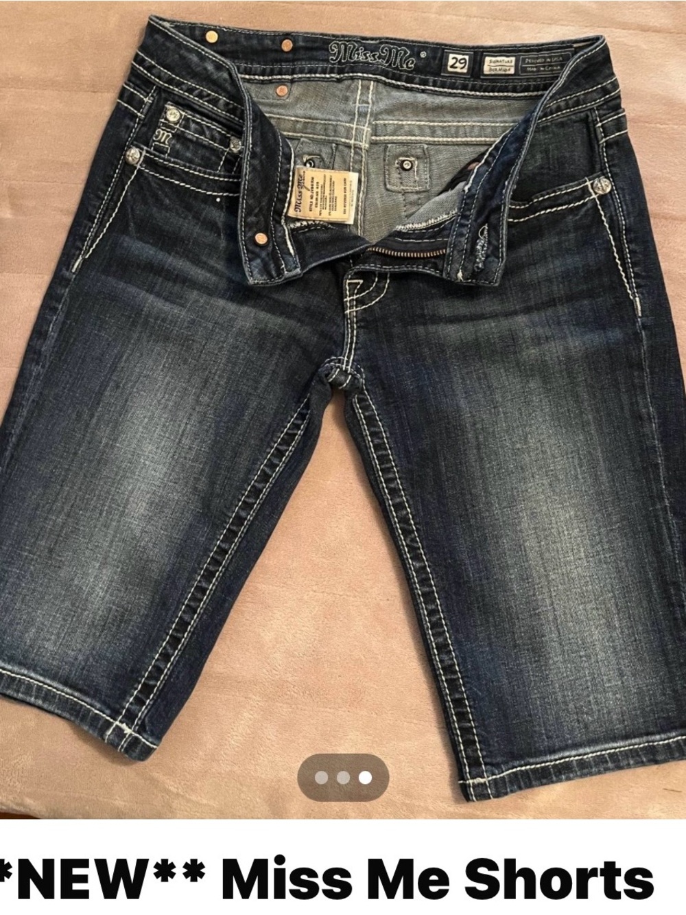Miss Me Dark Blue Relaxed women’s  Jeans Shorts